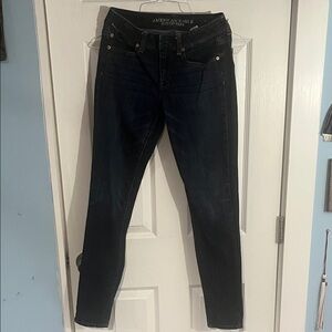 American Eagle Outfitters Women's Dark Blue Skinny Jeans